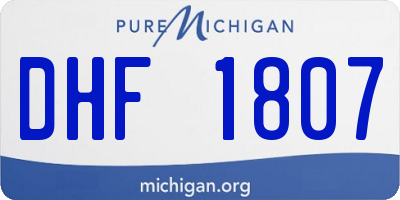 MI license plate DHF1807