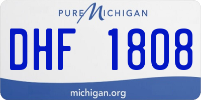 MI license plate DHF1808