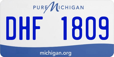 MI license plate DHF1809