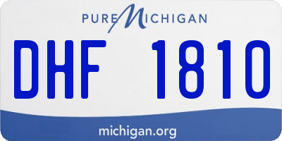 MI license plate DHF1810