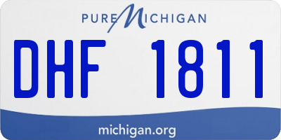MI license plate DHF1811