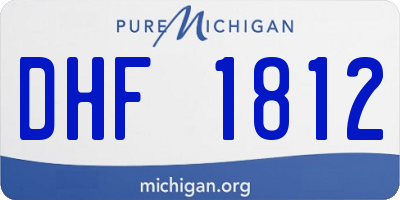 MI license plate DHF1812