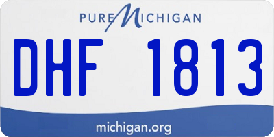 MI license plate DHF1813