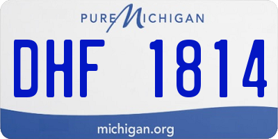 MI license plate DHF1814