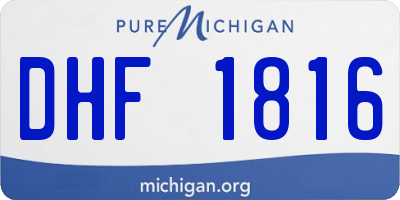 MI license plate DHF1816