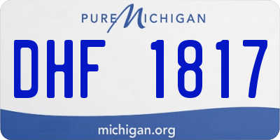 MI license plate DHF1817