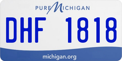 MI license plate DHF1818