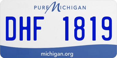 MI license plate DHF1819