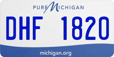 MI license plate DHF1820