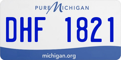 MI license plate DHF1821