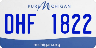MI license plate DHF1822