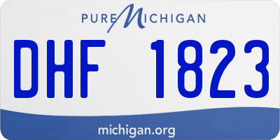MI license plate DHF1823
