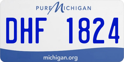 MI license plate DHF1824