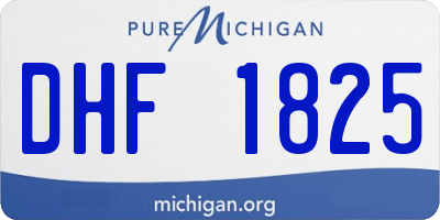 MI license plate DHF1825