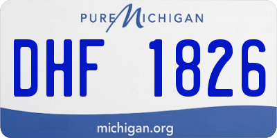 MI license plate DHF1826
