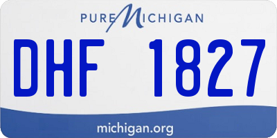 MI license plate DHF1827