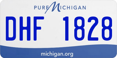 MI license plate DHF1828