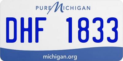 MI license plate DHF1833