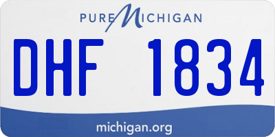 MI license plate DHF1834