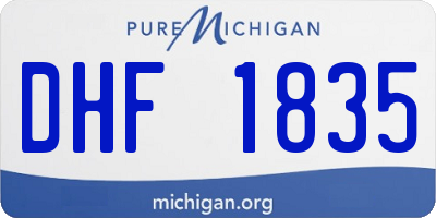 MI license plate DHF1835