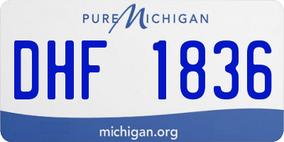 MI license plate DHF1836