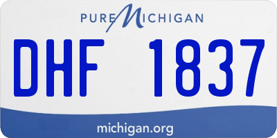 MI license plate DHF1837