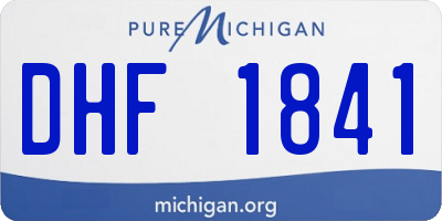 MI license plate DHF1841