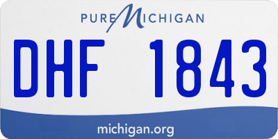 MI license plate DHF1843