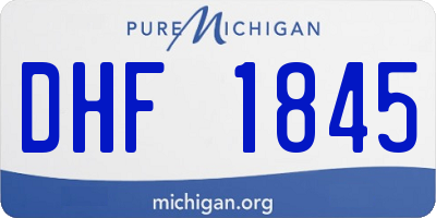 MI license plate DHF1845