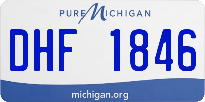 MI license plate DHF1846