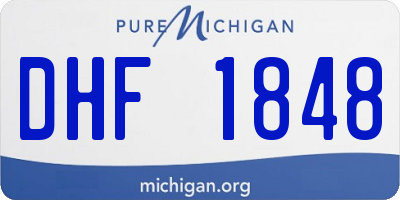 MI license plate DHF1848