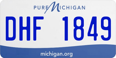 MI license plate DHF1849