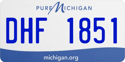 MI license plate DHF1851