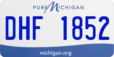 MI license plate DHF1852