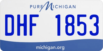 MI license plate DHF1853