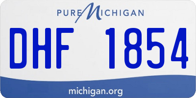MI license plate DHF1854