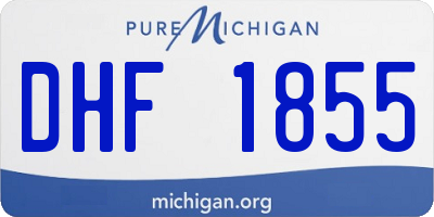 MI license plate DHF1855