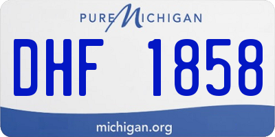 MI license plate DHF1858