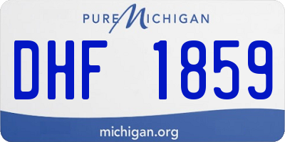 MI license plate DHF1859