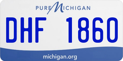 MI license plate DHF1860