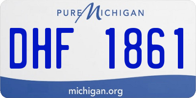 MI license plate DHF1861