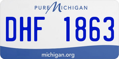 MI license plate DHF1863