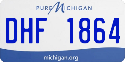 MI license plate DHF1864