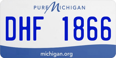 MI license plate DHF1866