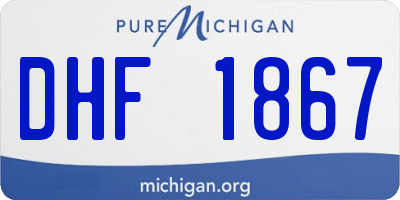 MI license plate DHF1867