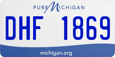 MI license plate DHF1869
