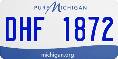MI license plate DHF1872