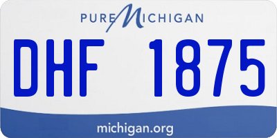 MI license plate DHF1875