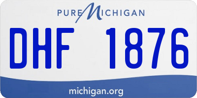 MI license plate DHF1876