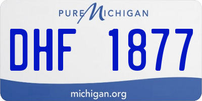 MI license plate DHF1877